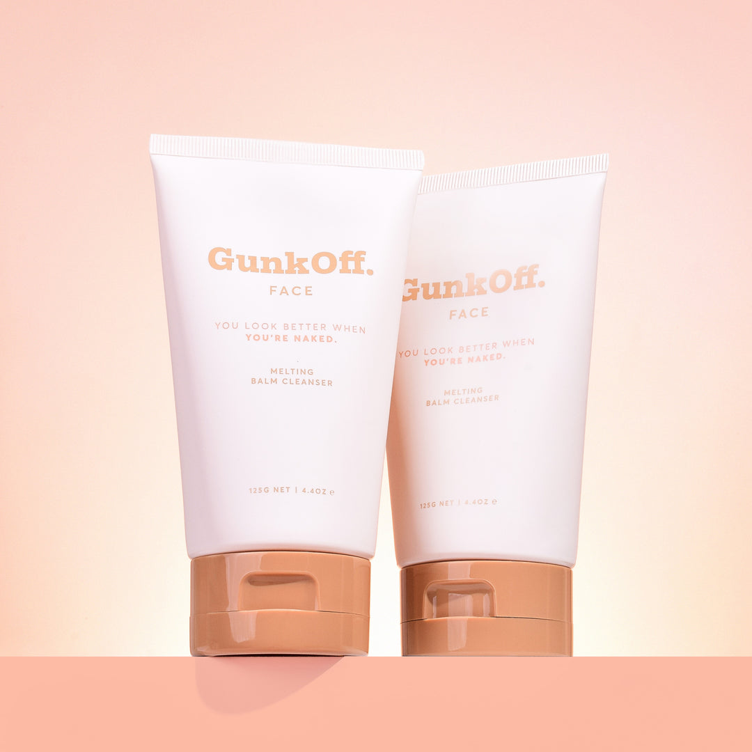 GunkOff Melting Balm Cleanser & Hydrating Gel Cleanser. The perfect Australian beauty solution for gentle makeup removal and thorough cleansing, designed for sensitive skin.