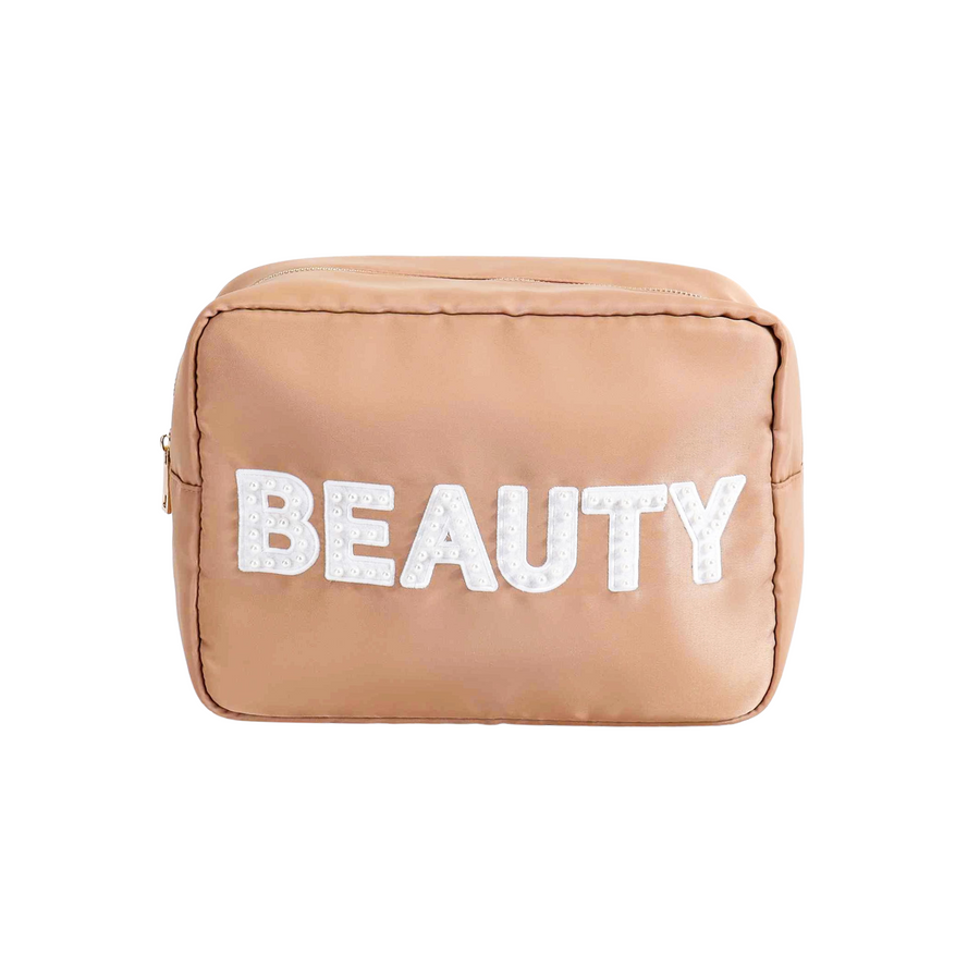 X-Large Caramel Beauty Makeup and Travel Bag