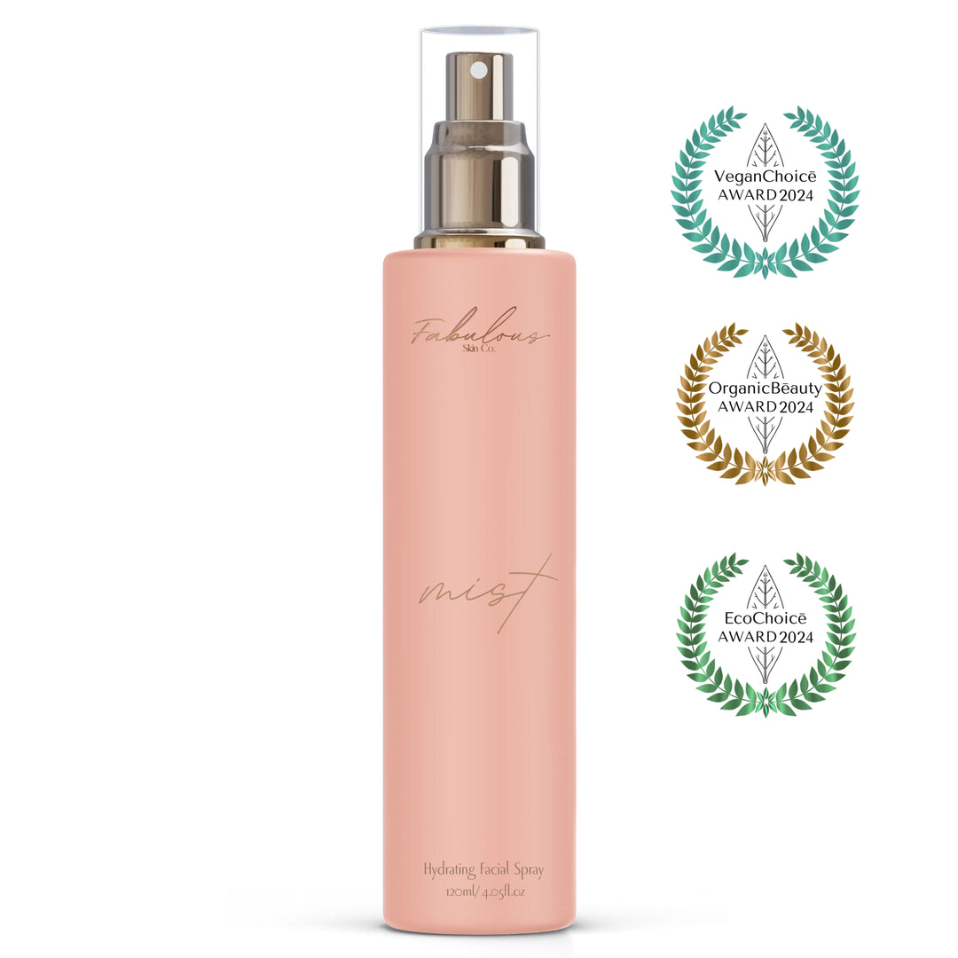 Fabulous Skin Co. Hydrating Facial Spray Mist - 120ml bottle, designed to refresh and hydrate sensitive skin, available at VAMS Beauty, your destination for natural skincare products made in Australia.