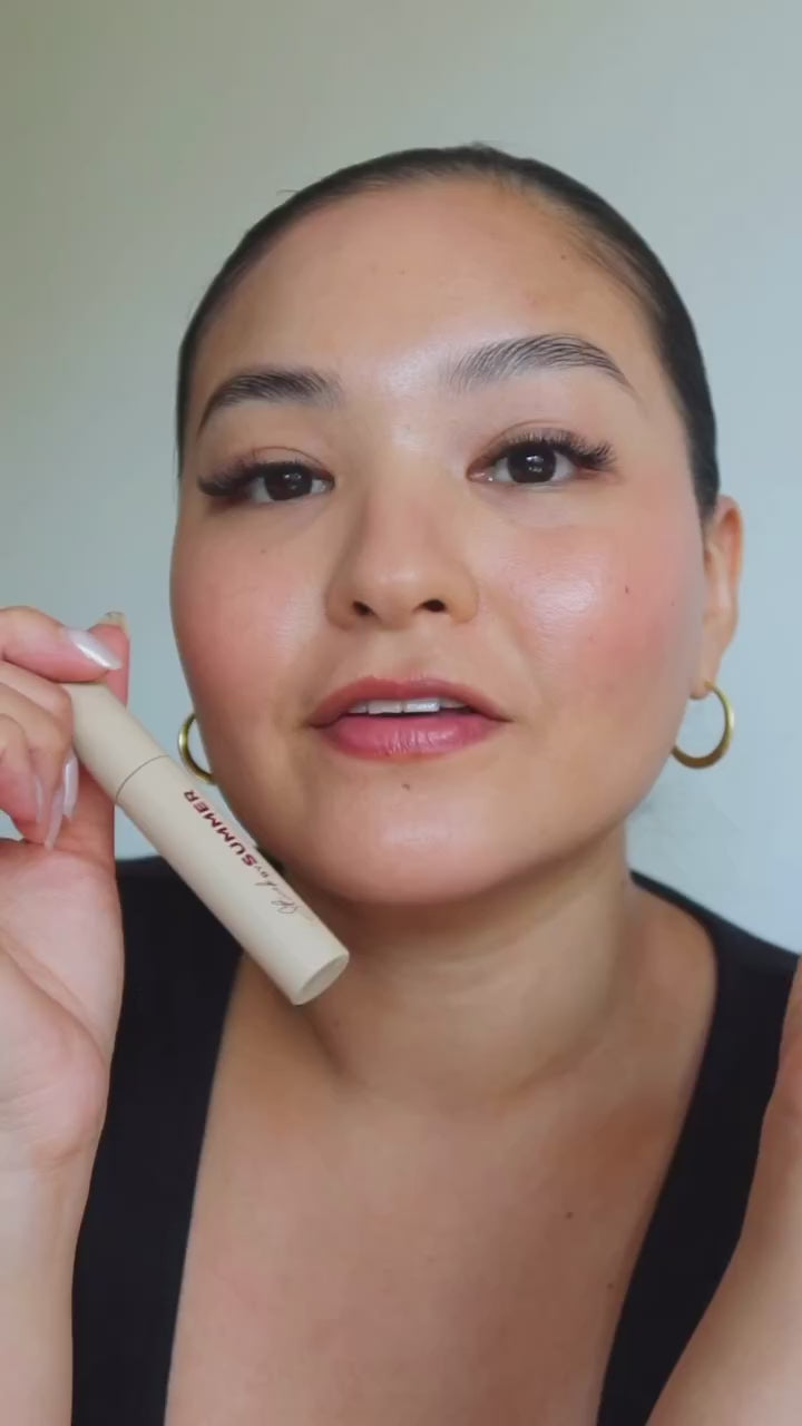 a woman using the best clear brow gel