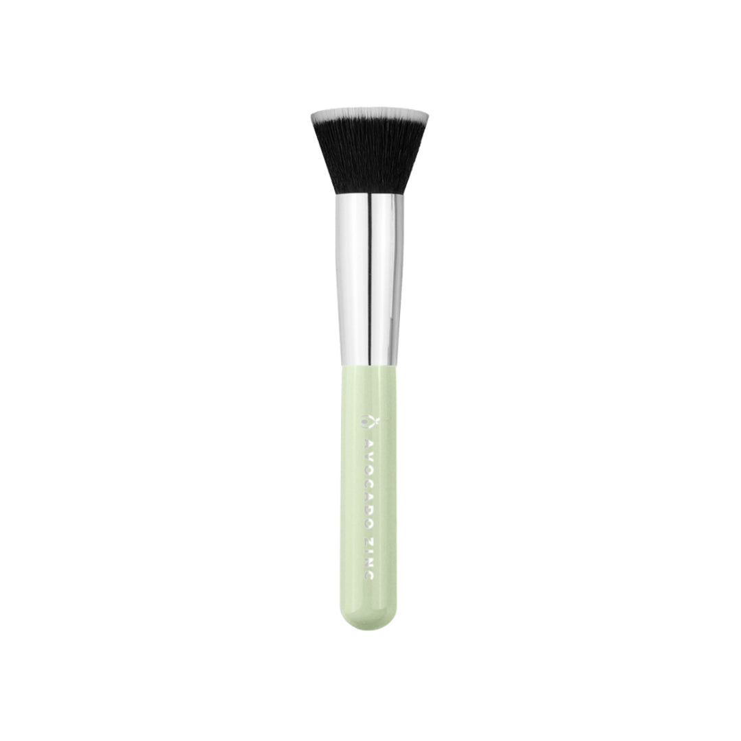 Avocado Zinc green kabuki brush, designed for even application of skincare products, a must-have beauty tool for Australian consumers.