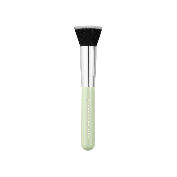 Avocado Zinc green kabuki brush, designed for even application of skincare products, a must-have beauty tool for Australian consumers.